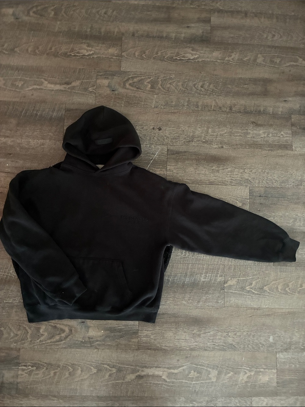 Essentials Black Pullover Hoodie - Picture 3 of 4